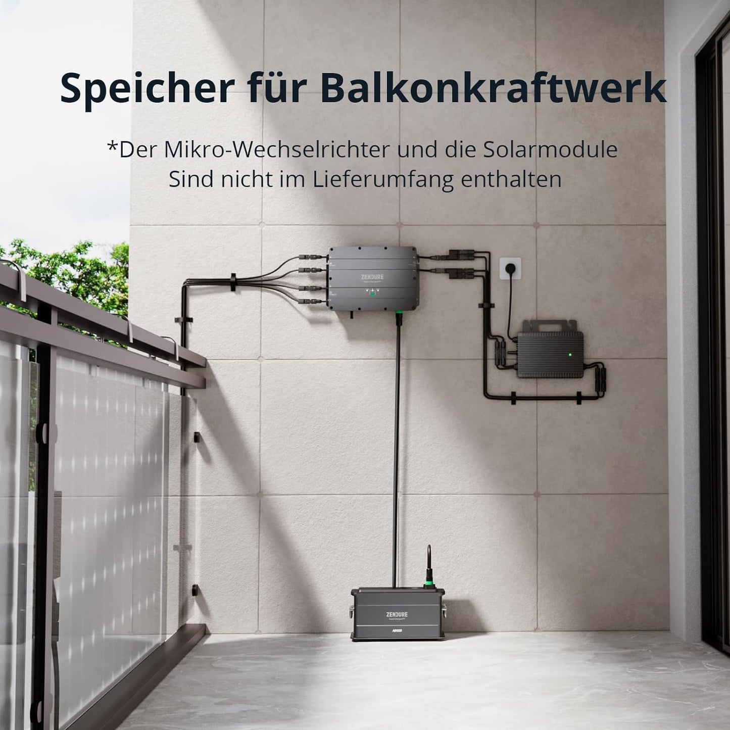 Zendure SolarFlow Set Smart PV Hub + Zusatzbatterie AB1000