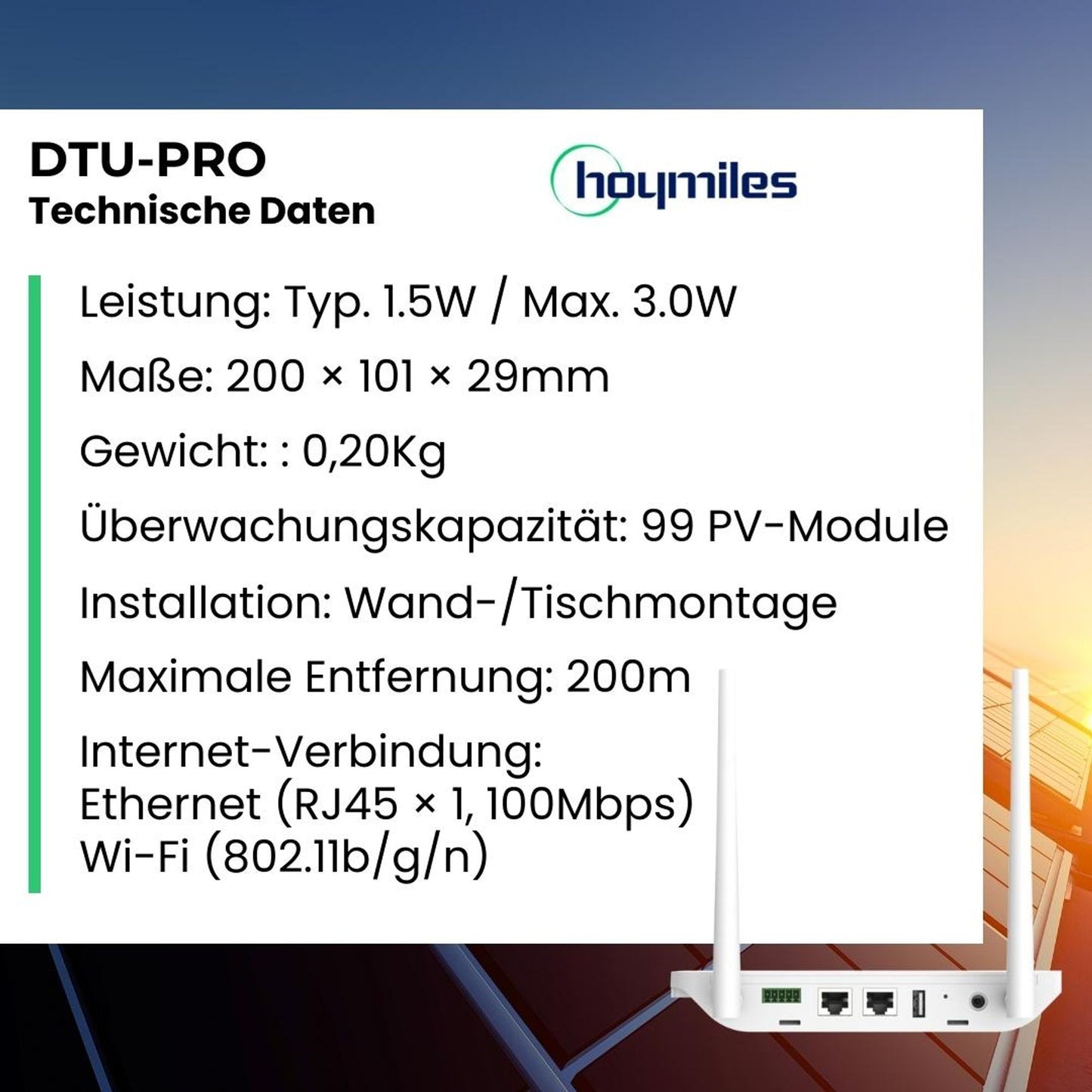 Klarbeit - Hoymiles DTU PRO Data Transfer Unit