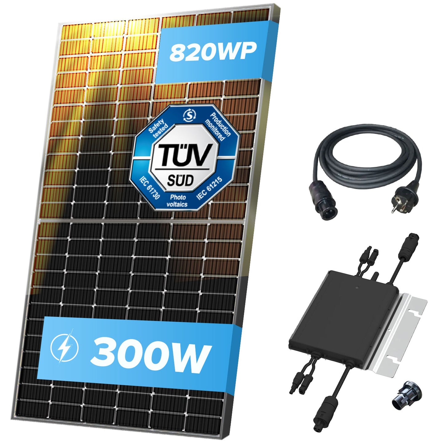 KLARBEIT - 1x Sunrise Godzilla + Kabel + Hoymiles 300W