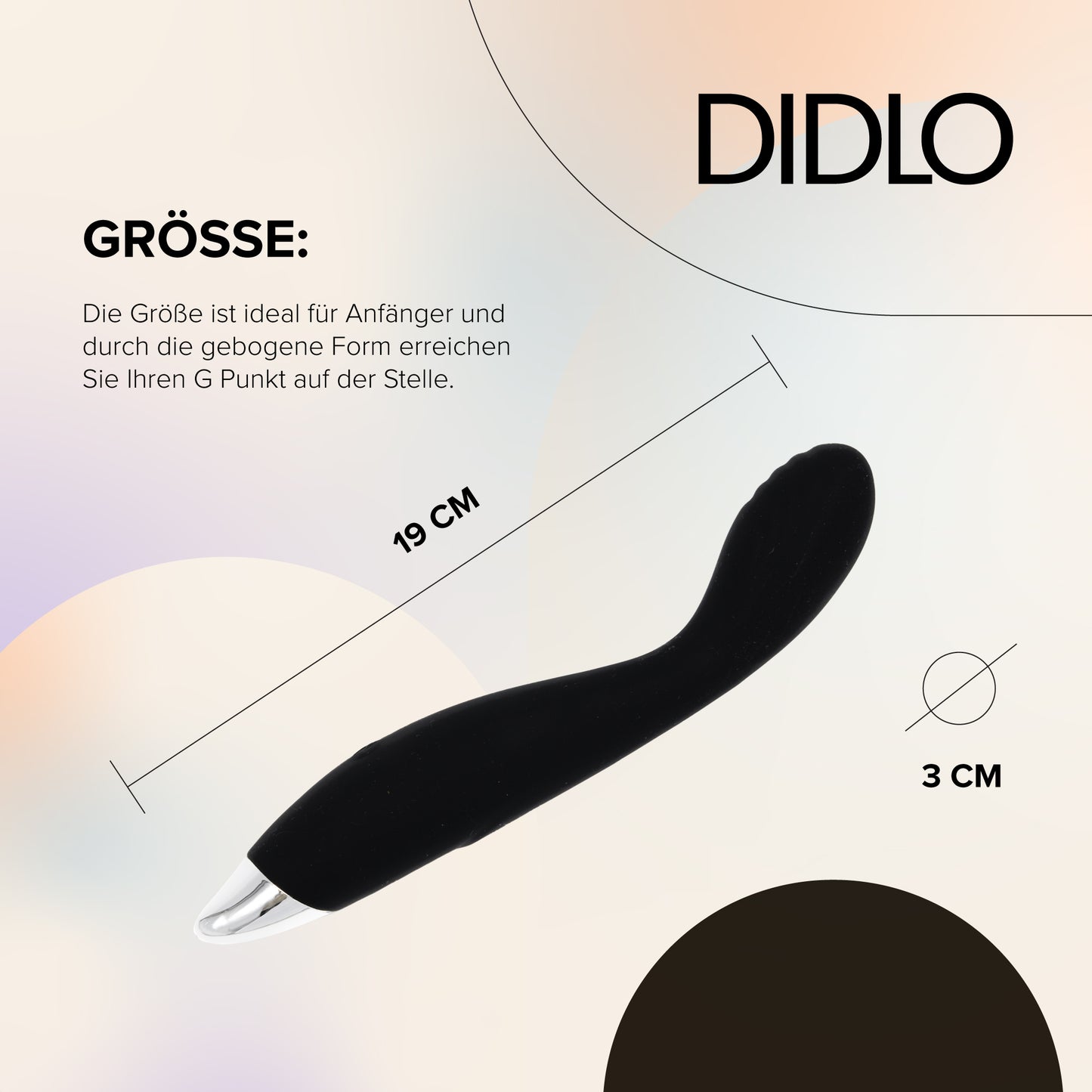 Didlo - G-Spot Vibrator Wand schwarz