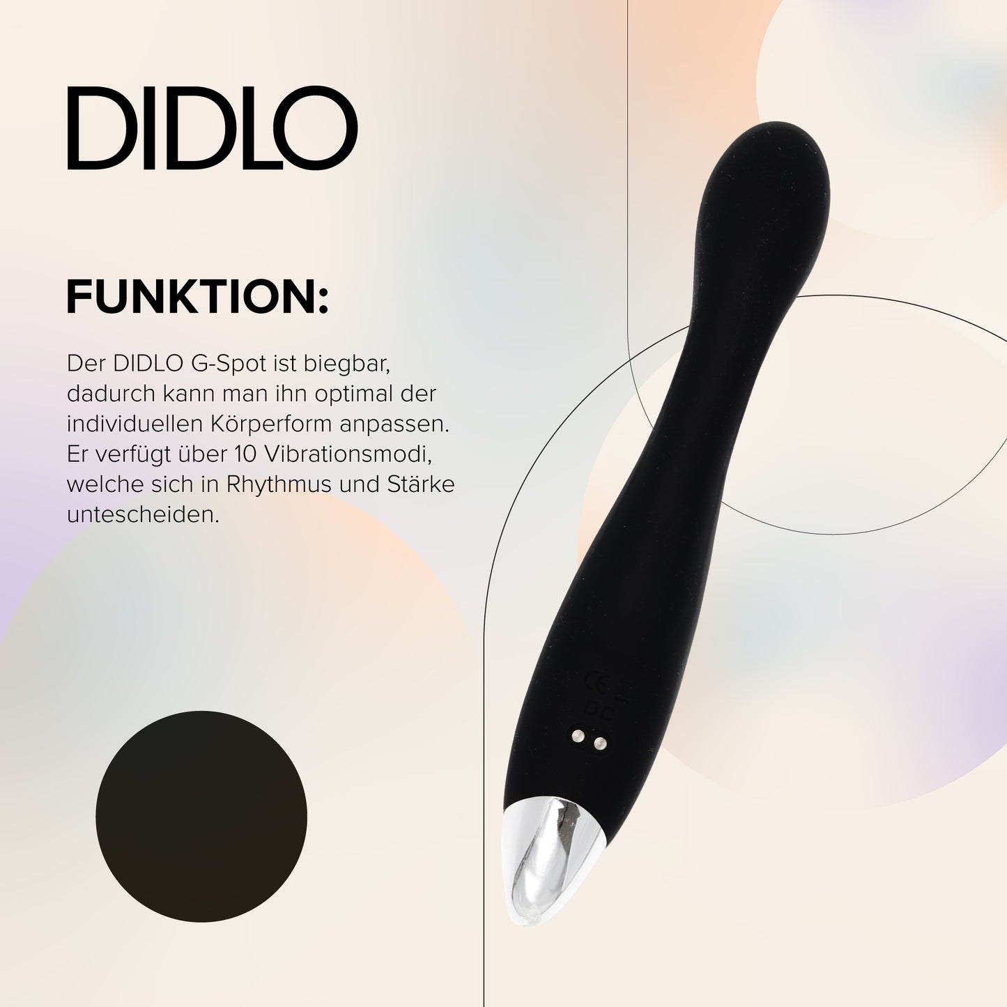 Didlo - G-Spot Vibrator Wand schwarz
