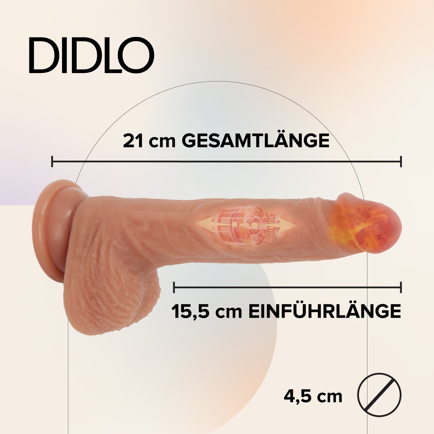 Didlo - Vibrating Dildo Telescopic hautfarbe Stecker