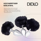 Didlo - Anal Plug mit Puschel schwarz