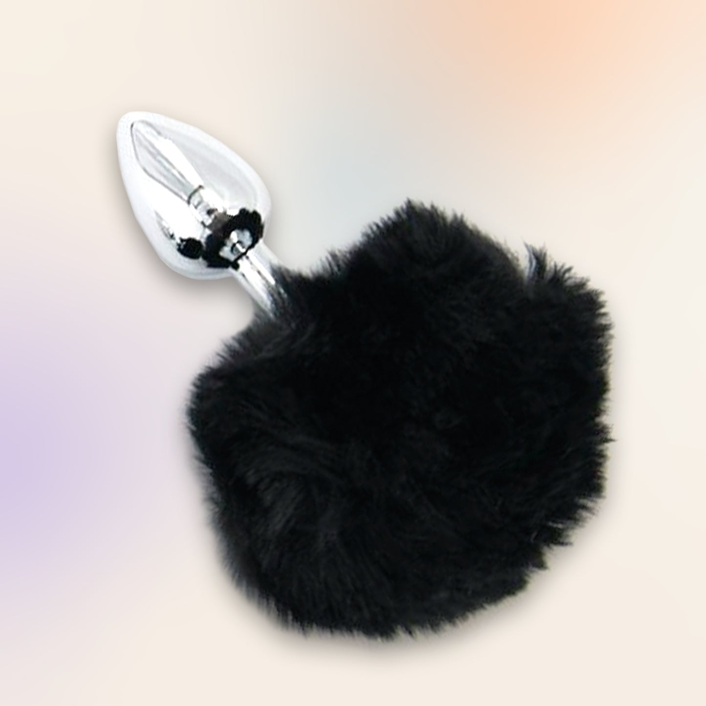 Didlo - Anal Plug mit Puschel schwarz