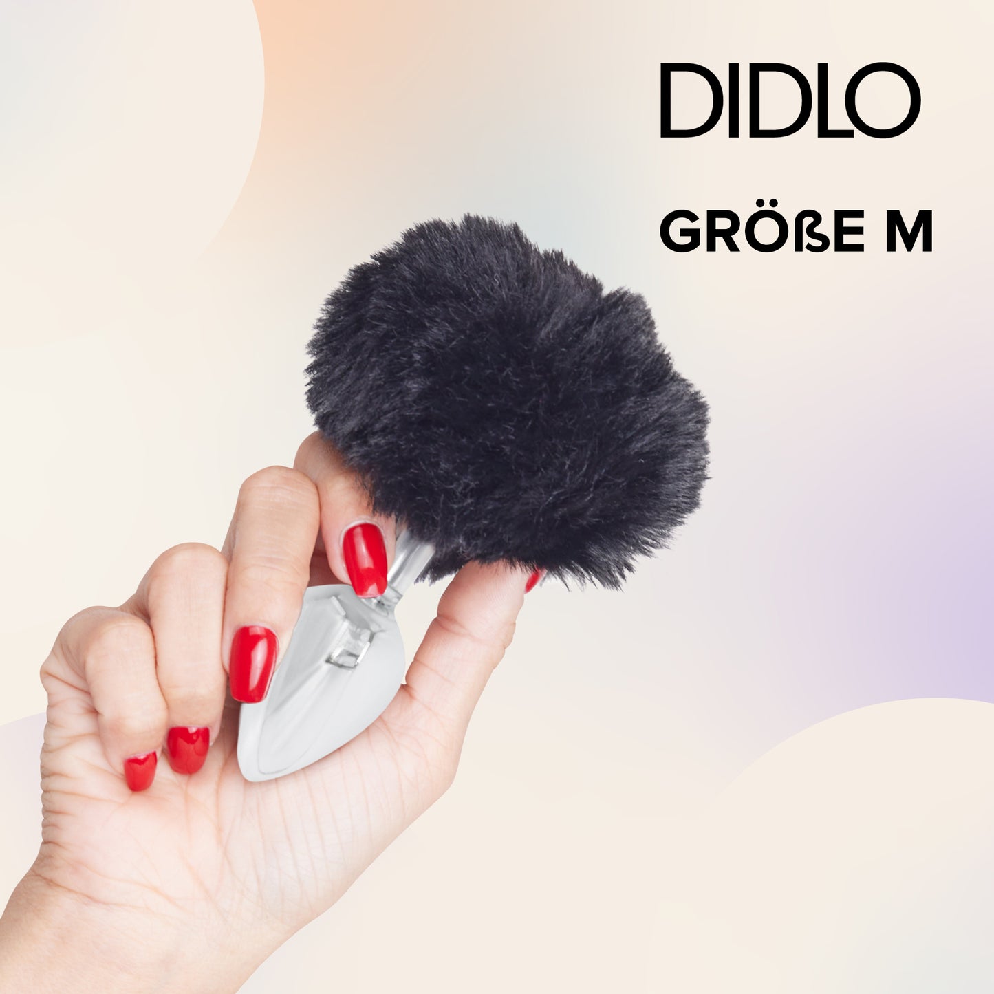 Didlo - Anal Plug mit Puschel schwarz