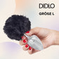 Didlo - Anal Plug mit Puschel schwarz