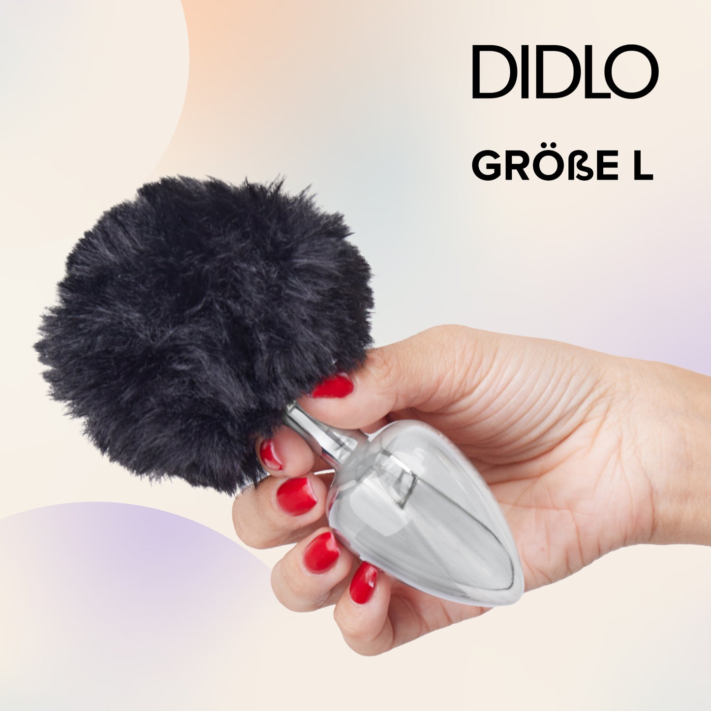 Didlo - Anal Plug mit Puschel schwarz
