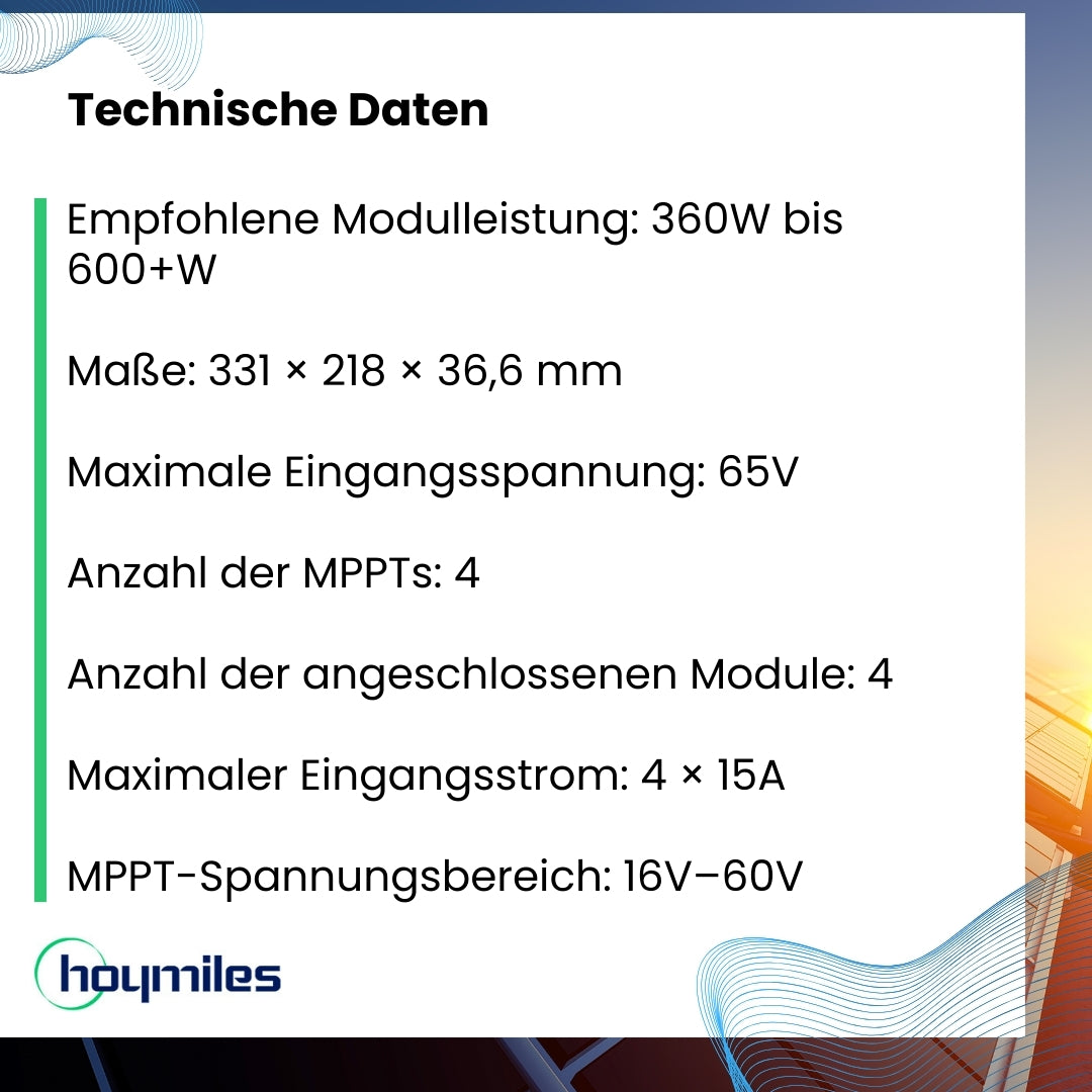 Hoymiles Wechselrichter 1800 Watt - HMS-1800-4T