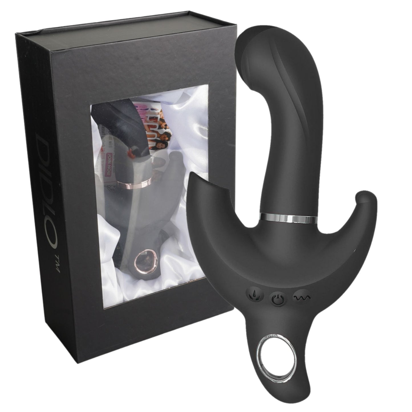 Rabbit Vibrator - Didlo Dreifach-Vibration, 12 Modi, Wasserdichter Silikon-Massager für Frauen, G-Punkt und Klitorisstimulation