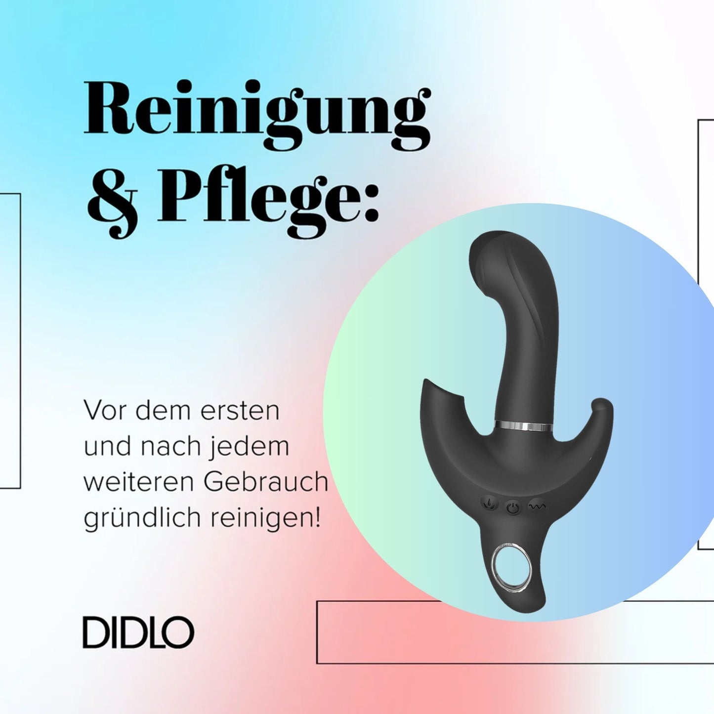 Rabbit Vibrator - Didlo Dreifach-Vibration, 12 Modi, Wasserdichter Silikon-Massager für Frauen, G-Punkt und Klitorisstimulation