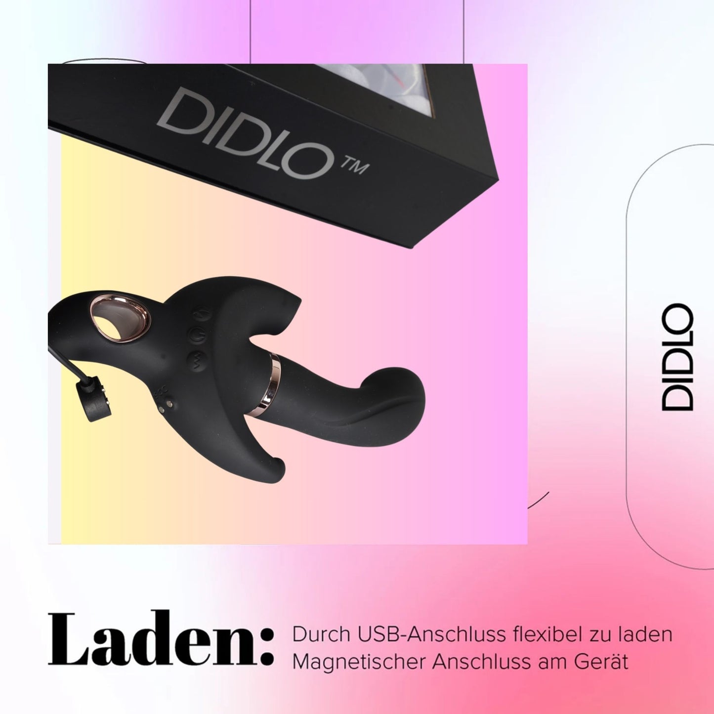 Rabbit Vibrator - Didlo Dreifach-Vibration, 12 Modi, Wasserdichter Silikon-Massager für Frauen, G-Punkt und Klitorisstimulation